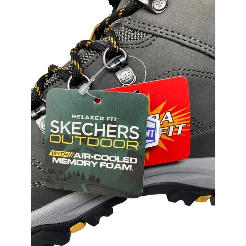 Skechers Hiking Shoes Men's Size 9 Extra Wide Charcoal Gray Water Repellant